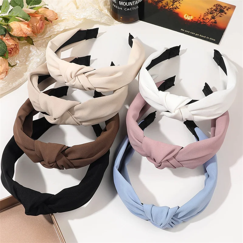 Knotted Twill Headband – Minimalist Solid Color Hair Hoop Caps Headbands Knotted Twill Headband – Minimalist Solid Color Hair Hoop Caps Headbands KDBazar