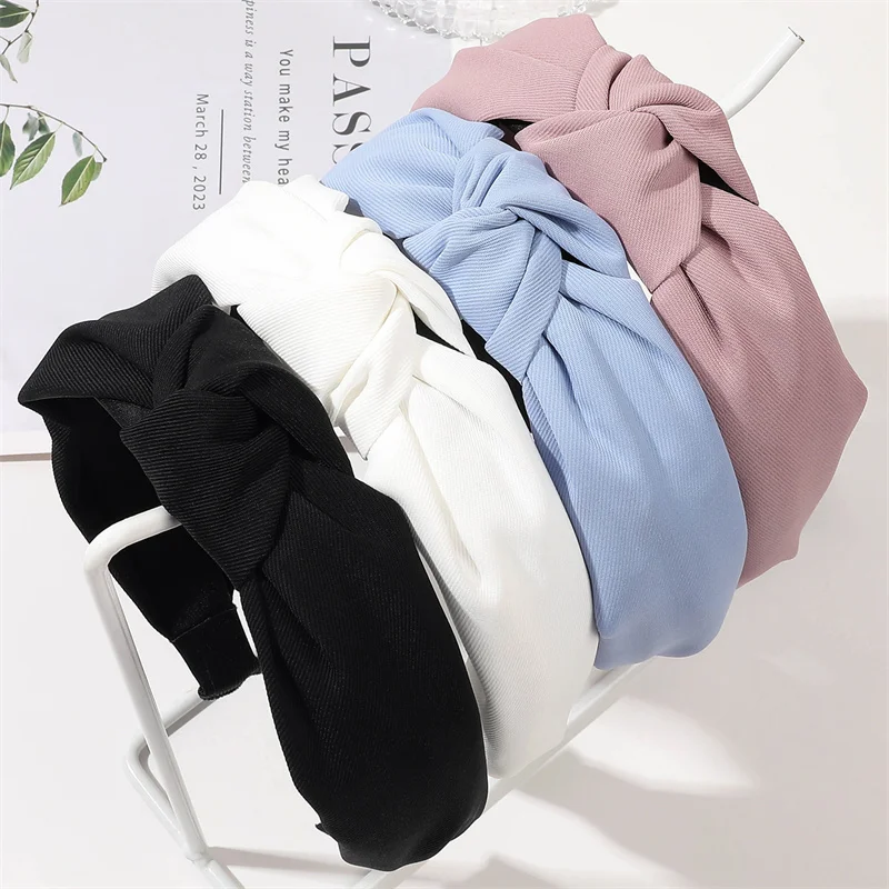 Knotted Twill Headband – Minimalist Solid Color Hair Hoop Caps Headbands Knotted Twill Headband – Minimalist Solid Color Hair Hoop Caps Headbands KDBazar