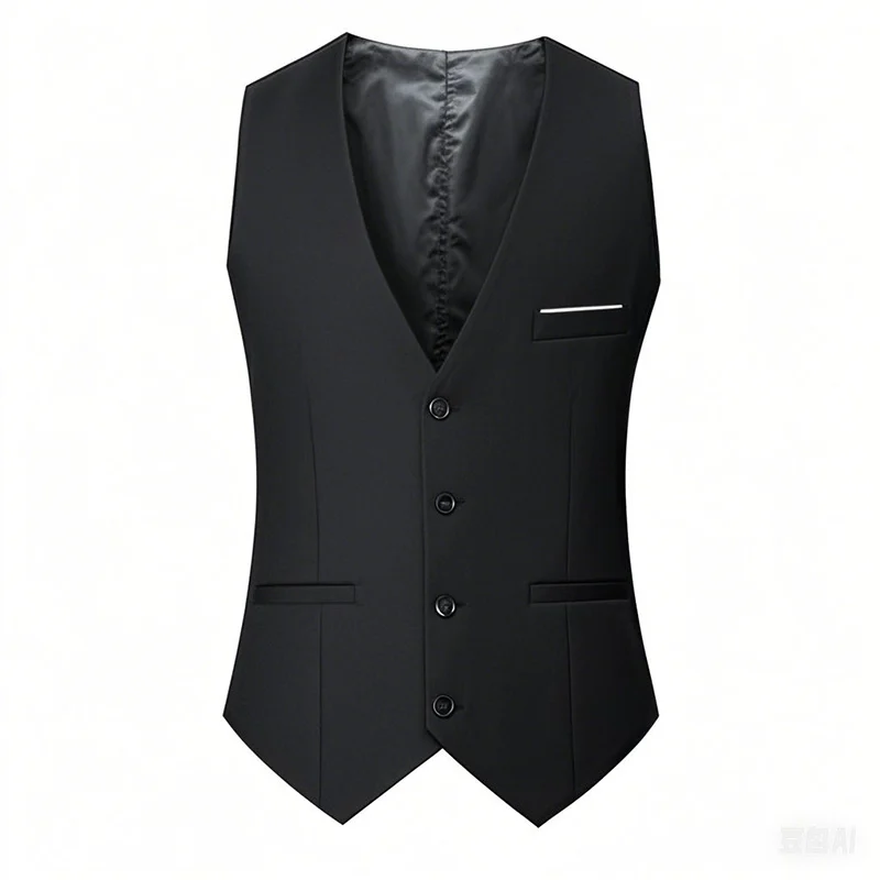 M-7XL Spring/summer Man Suit Vest Sleeveless Vest with Adjustable Waist Single Breasted Solid Color Business Suit Vest Wedding M-7XL Spring/summer Man Suit Vest Sleeveless Vest with Adjustable Waist Single Breasted Solid Color Business Suit Vest Wedding KDBazar