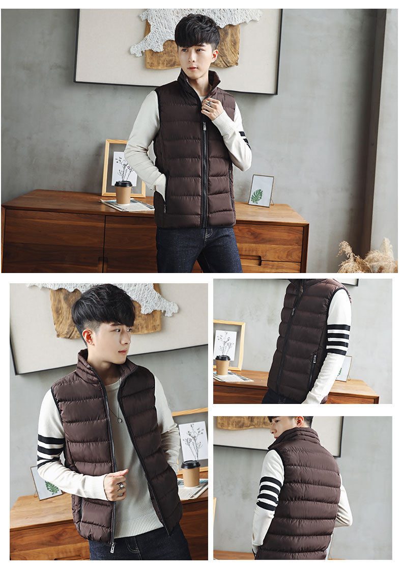 Men's Windproof Sleeveless Vest - Thicken Warm Cotton Waistcoat