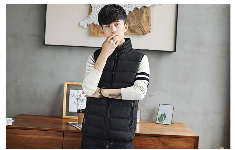 Men's Windproof Sleeveless Vest - Thicken Warm Cotton Waistcoat