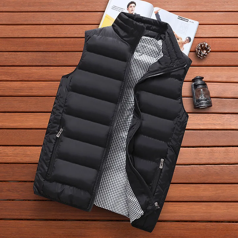 Men's Windproof Sleeveless Vest - Thicken Warm Cotton Waistcoat