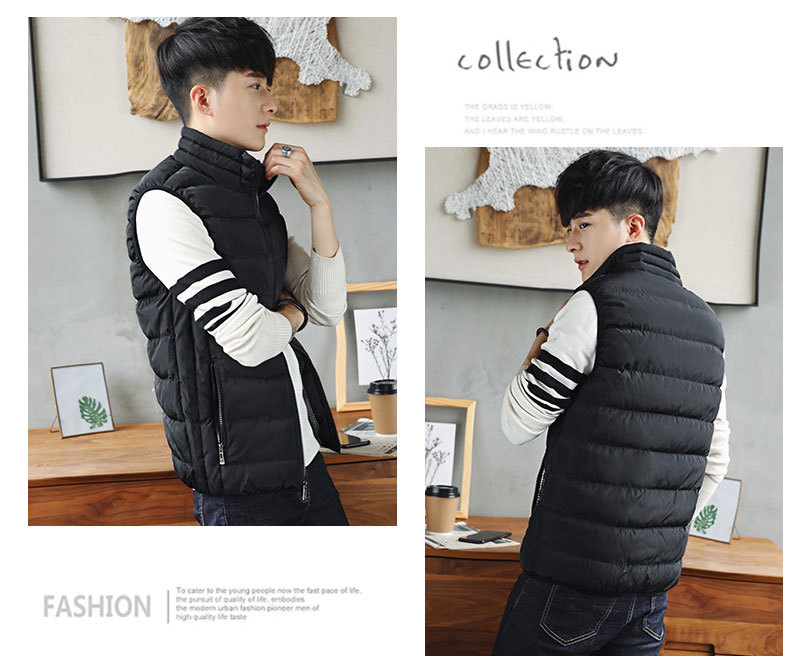 Men's Windproof Sleeveless Vest - Thicken Warm Cotton Waistcoat