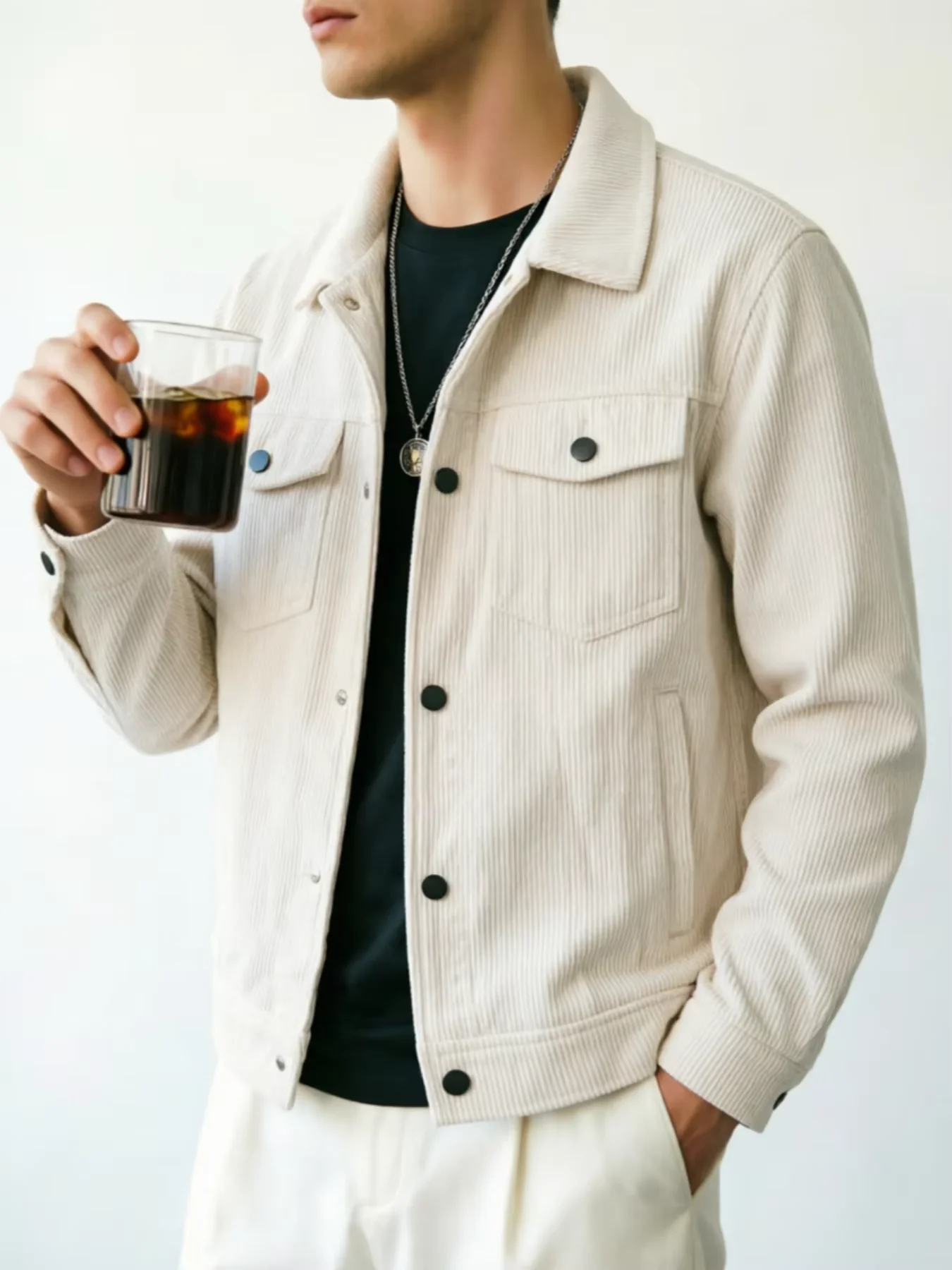 Men’s Corduroy Jacket: Classic Collar Design, Multiple Colors Available, Loose Fit Comfortable and Versatile Men's Corduroy Jacket: Classic Collar Design, Multiple Colors Available, Loose Fit Comfortable and Versatile KDBazar