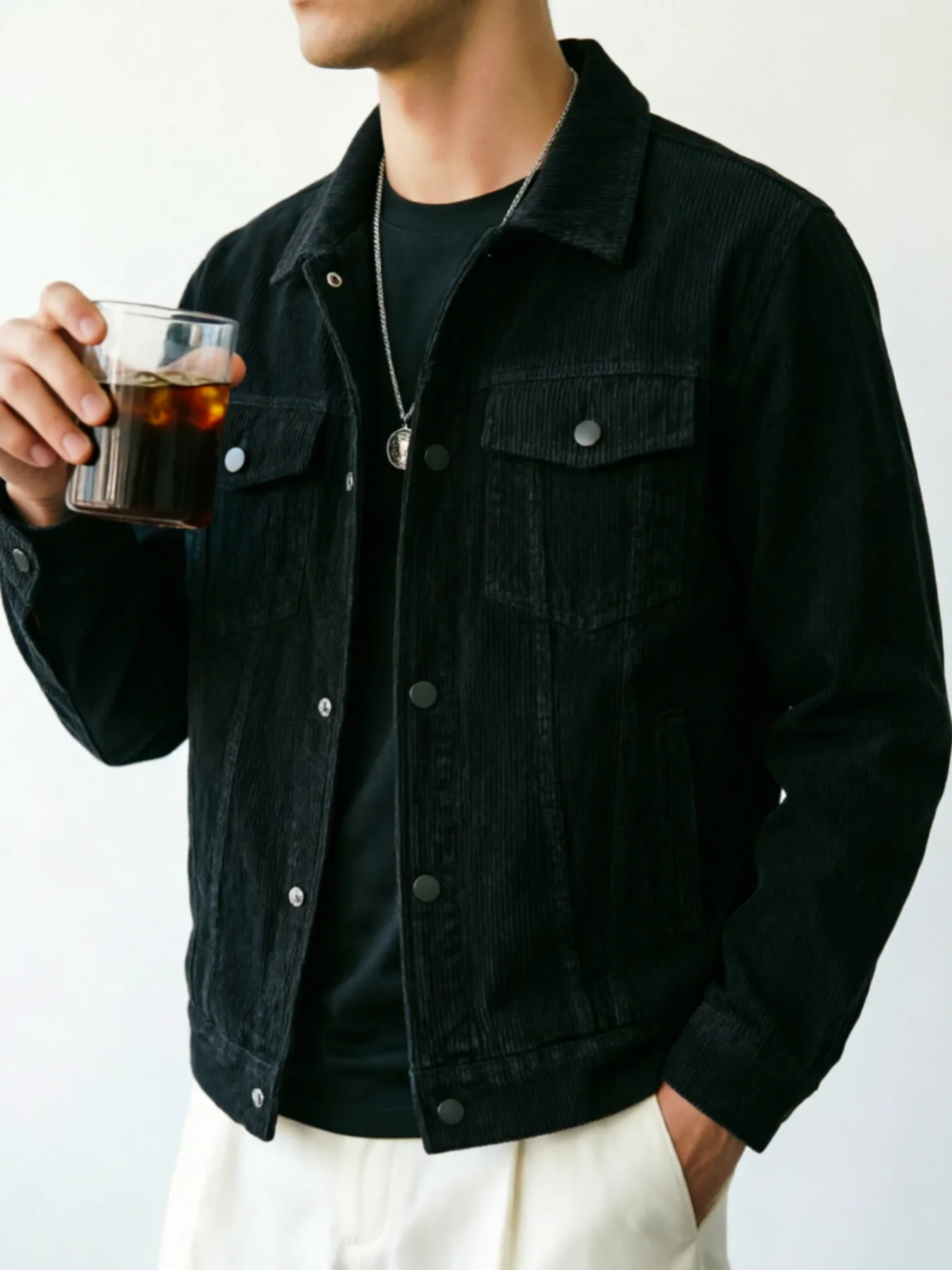 Men’s Corduroy Jacket: Classic Collar Design, Multiple Colors Available, Loose Fit Comfortable and Versatile Men's Corduroy Jacket: Classic Collar Design, Multiple Colors Available, Loose Fit Comfortable and Versatile KDBazar