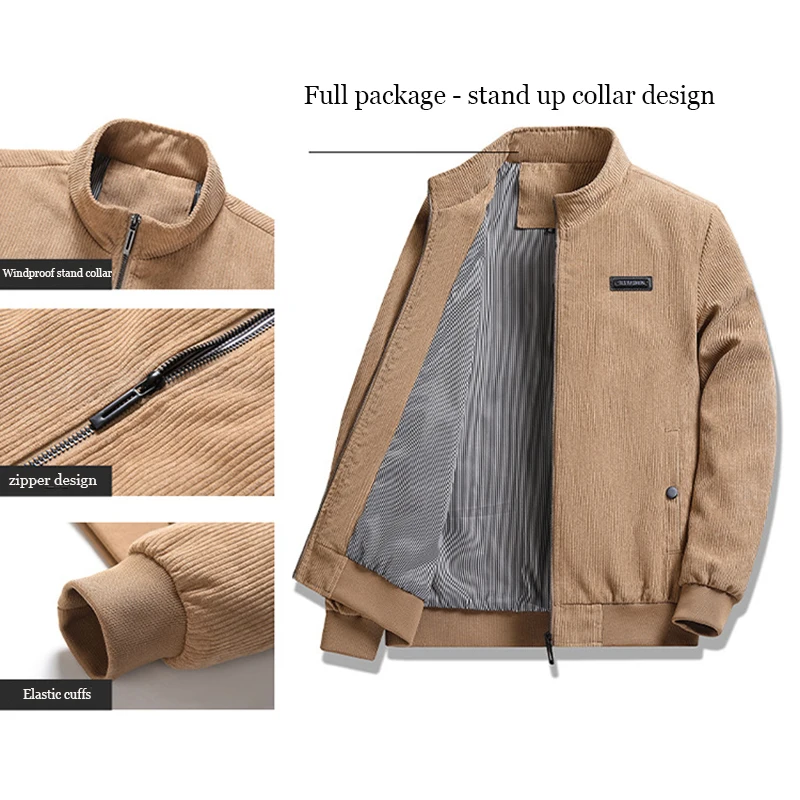 Men’s Cotton Corduroy Coat – Casual Workwear Jacket Cotton Coat Men's Cotton Corduroy Coat - Casual Workwear Jacket Cotton Coat KDBazar