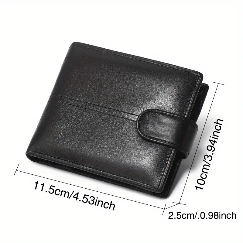 Men’s Genuine Leather Wallet, Rfid Anti-Theft Brush, Anti-Magnetic, Short Coin Purse, Large Capacity, Multi-Slot Buckle Wallet Men’s Fashion RFID Blocking Wallets Men's Genuine Leather Wallet, Rfid Anti-Theft Brush, Anti-Magnetic, Short Coin Purse, Large Capacity, Multi-Slot Buckle Wallet Men's Fashion RFID Blocking Wallets KDBazar