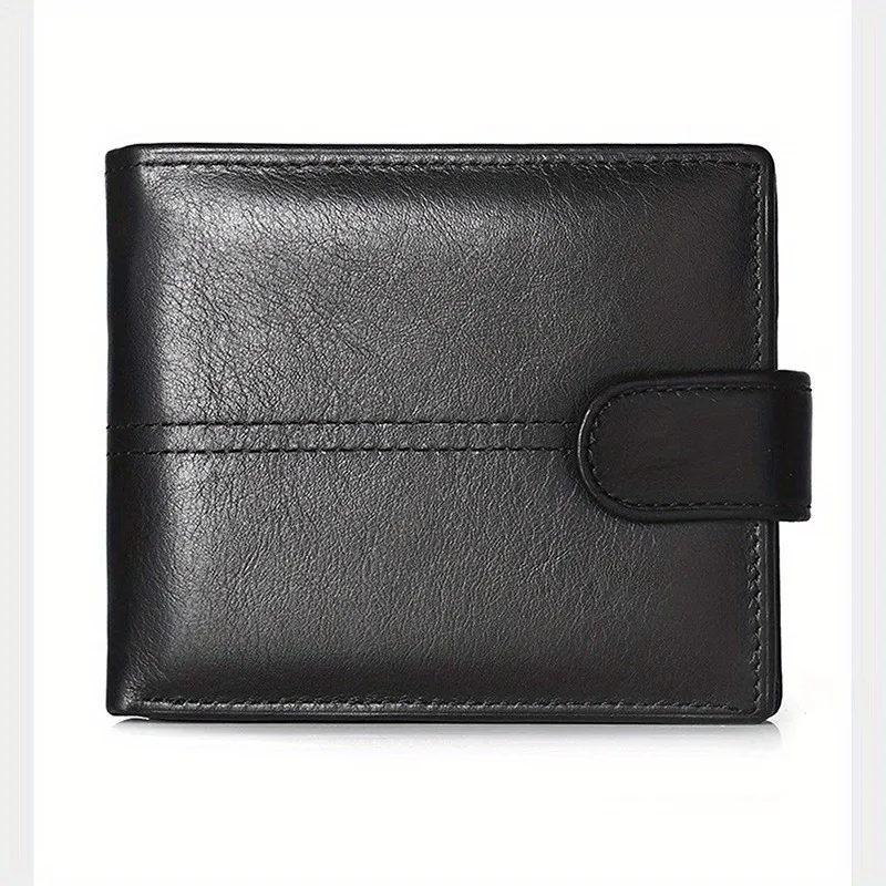 Men’s Genuine Leather Wallet, Rfid Anti-Theft Brush, Anti-Magnetic, Short Coin Purse, Large Capacity, Multi-Slot Buckle Wallet Men’s Fashion RFID Blocking Wallets Men's Genuine Leather Wallet, Rfid Anti-Theft Brush, Anti-Magnetic, Short Coin Purse, Large Capacity, Multi-Slot Buckle Wallet Men's Fashion RFID Blocking Wallets KDBazar