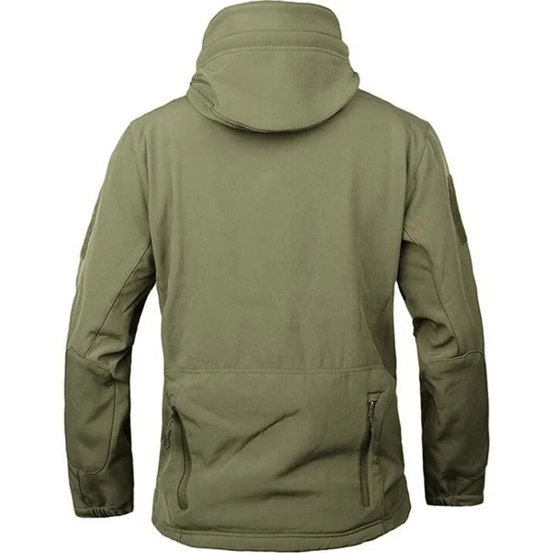 Men’s Hooded Casual Military Outdoor Utility Jacket Fashion Sharkskin Soft-Shell Tactical Waterproof Combat Bomber Jacket Men's Hooded Casual Military Outdoor Utility Jacket Fashion Sharkskin Soft-Shell Tactical Waterproof Combat Bomber Jacket KDBazar