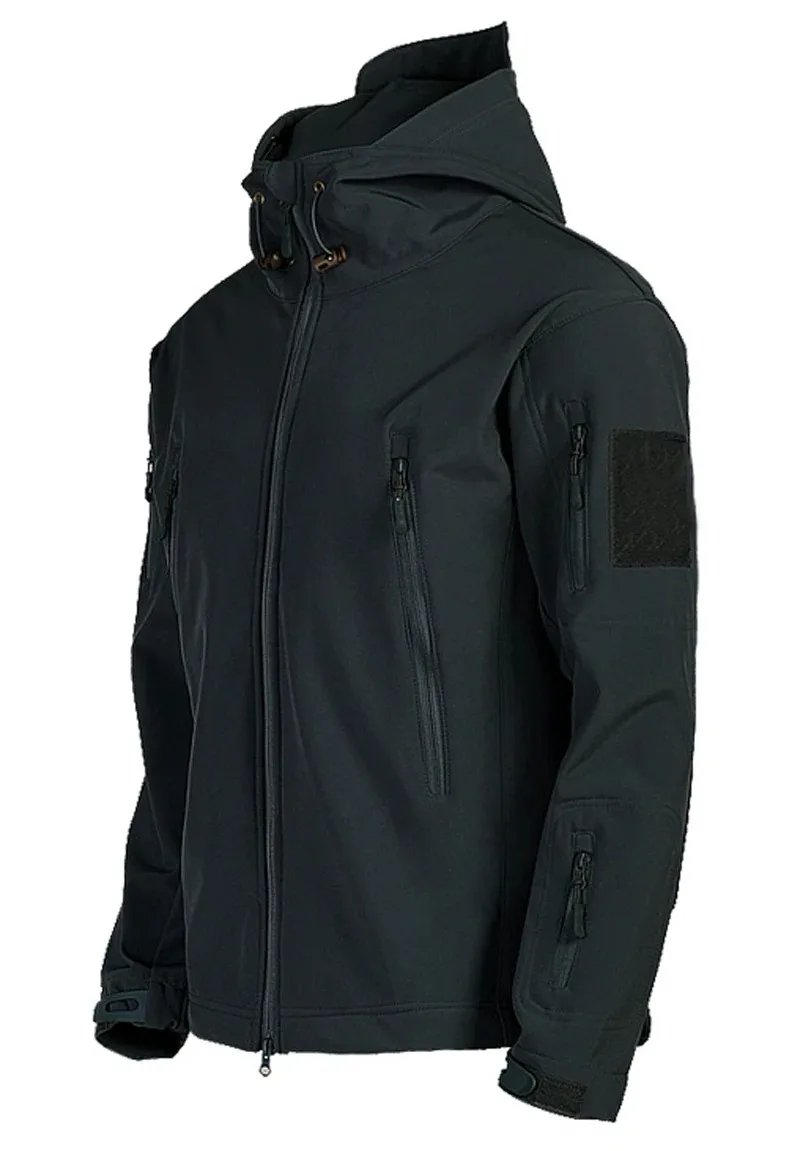 Hooded military utility jacket back view