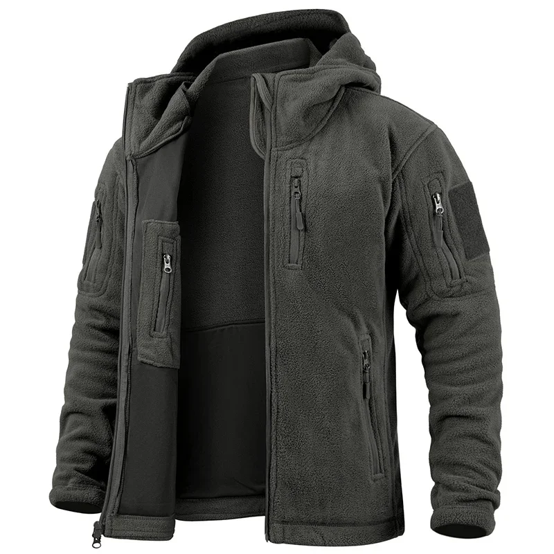 Men’s Hunting Fleece Jacket Hiking Hunting Outdoor Fleece Tactical Jacket Winter Warm Full Zip Military Hoodies Multi-Pockets Men's Hunting Fleece Jacket Hiking Hunting Outdoor Fleece Tactical Jacket Winter Warm Full Zip Military Hoodies Multi-Pockets KDBazar