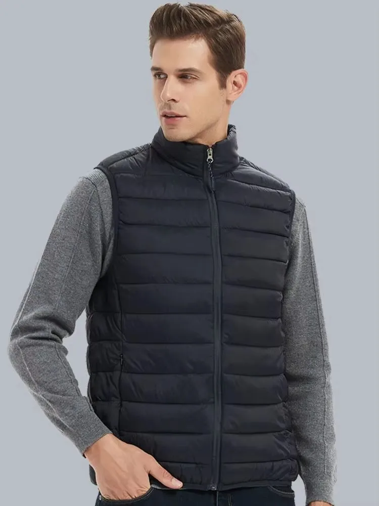 Men’s Sleeveless Vest Jacket – Padded Waistcoat with Stand Collar Sleeveless Jacket Vest Men Men's Sleeveless Vest Jacket - Padded Waistcoat with Stand Collar Sleeveless Jacket Vest Men KDBazar