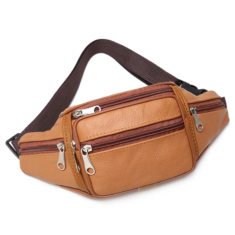 Men’s Waist Pack Leather Bag Waist Belt Bag Male Leather Fanny Pack Fashion Luxury Small Shoulder Bags For Men Men's Waist Pack Leather Bag Waist Belt Bag Male Leather Fanny Pack Fashion Luxury Small Shoulder Bags For Men KDBazar