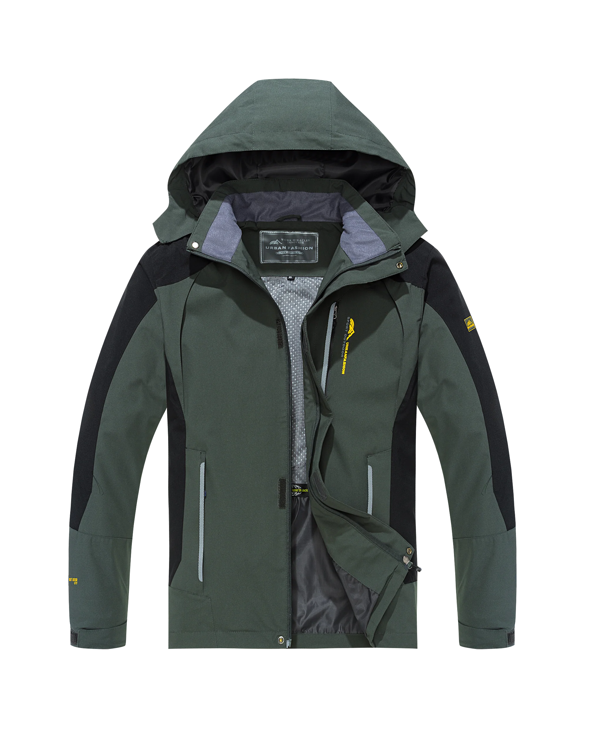 Men's Waterproof Hiking Jacket - Windproof Outdoor Trekking Coat