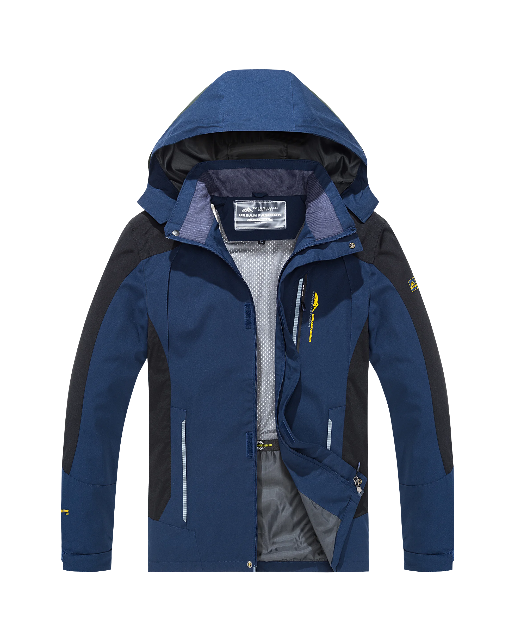 Men's Waterproof Hiking Jacket - Windproof Outdoor Trekking Coat