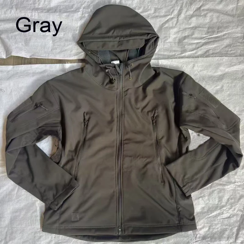 Men's Softshell Fleece Jacket - Windproof Thermal Outdoor Coat