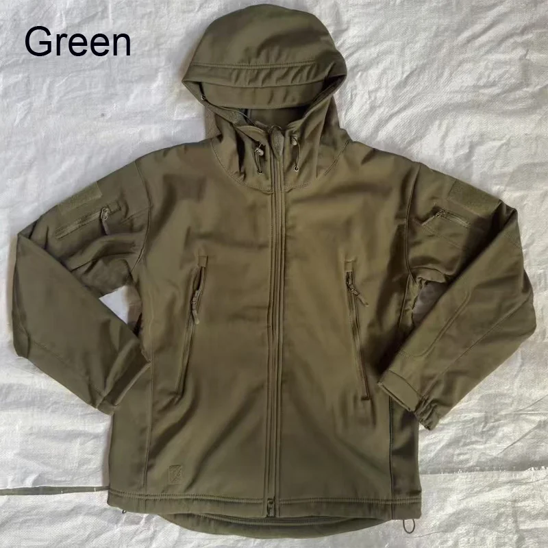 Men's Softshell Fleece Jacket - Windproof Thermal Outdoor Coat