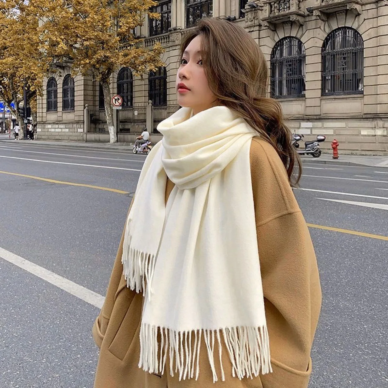Oversized Cashmere-Feel Wrap Scarf – Soft Solid Color Shawl Scarves Oversized Cashmere-Feel Wrap Scarf - Soft Solid Color Shawl Scarves KDBazar