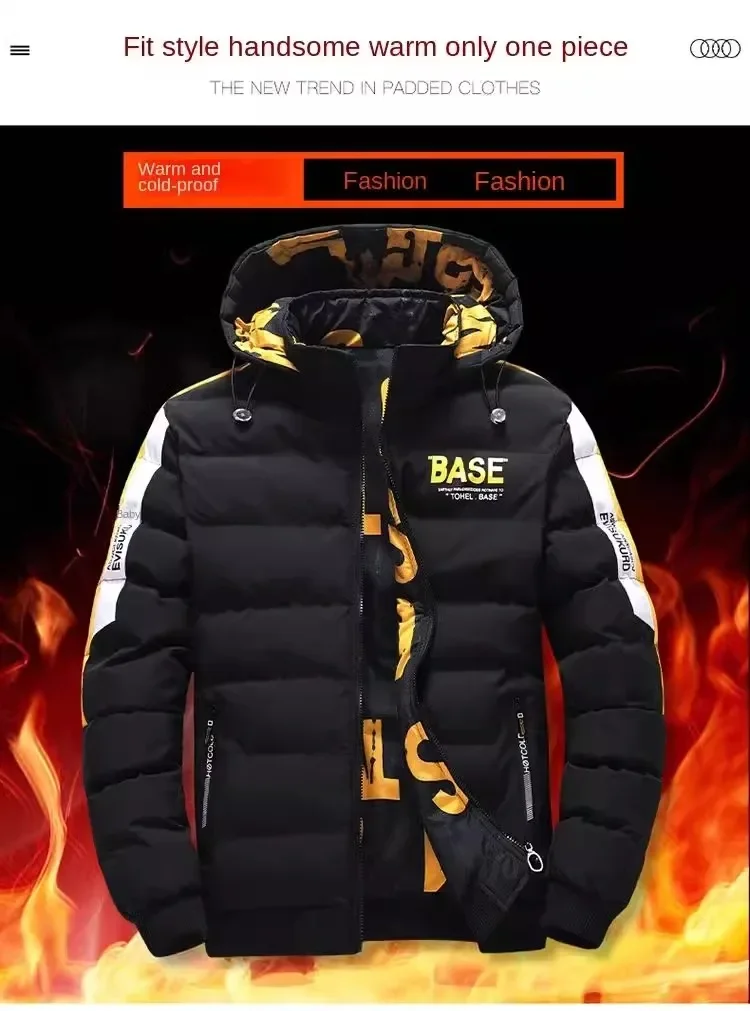 Padded Winter Cotton Jacket Warm M-5XL
