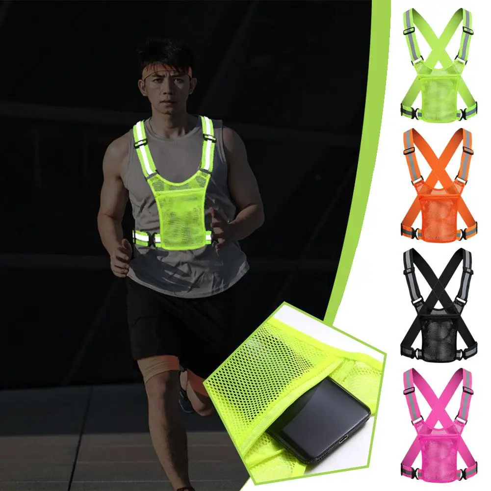 Reflective Safety Vests Lightweight Adjustable Elastic Vest Jacket Hi Vis Reflective Strips for Traffic Control Running Cycling Reflective Safety Vests Lightweight Adjustable Elastic Vest Jacket Hi Vis Reflective Strips for Traffic Control Running Cycling KDBazar