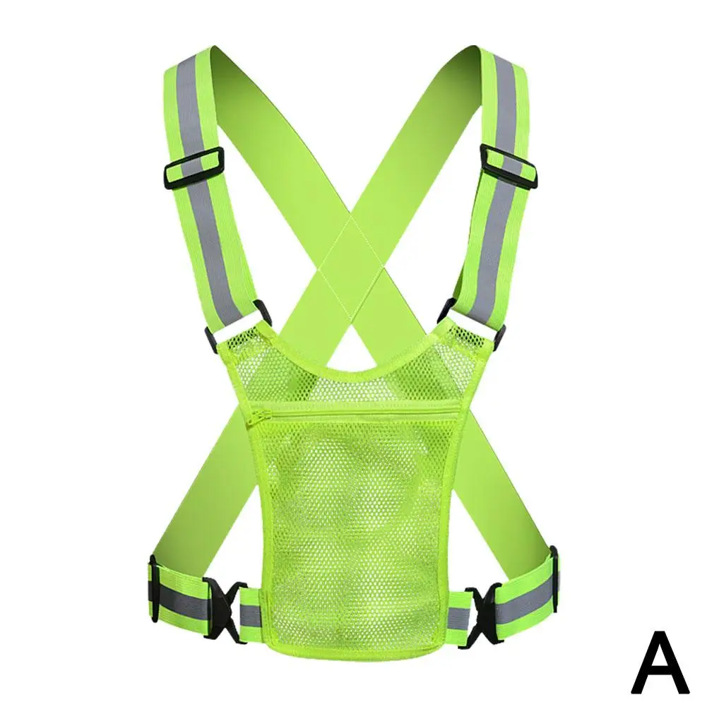 Reflective safety vest hi-vis worn while cycling