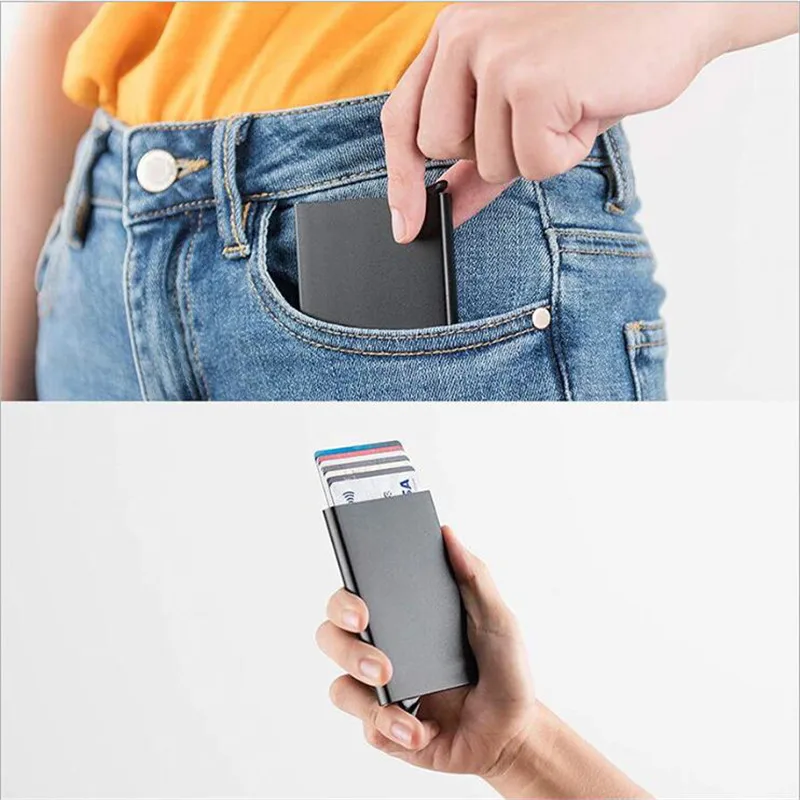 Rfid Smart Wallet Card Holder Metal Thin Slim Men Women Wallets Pop Up Minimalist Wallet Small Black Purse Vallet Walets for Men Gloves Men’s Sport Clothing Rfid Smart Wallet Card Holder Metal Thin Slim Men Women Wallets Pop Up Minimalist Wallet Small Black Purse Vallet Walets for Men Gloves Men's Sport Clothing KDBazar
