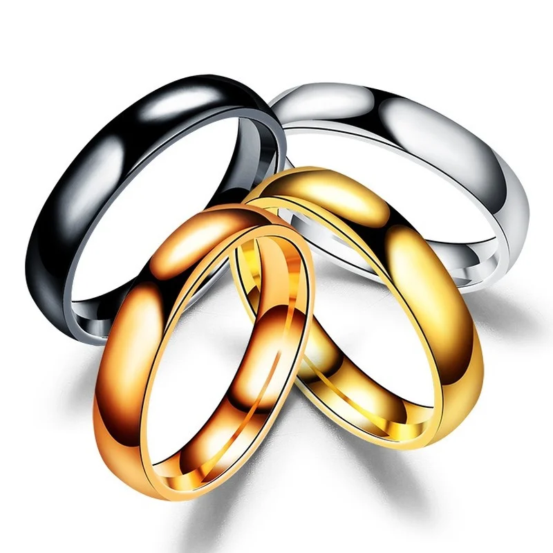 Simple 4mm 6mm Titanium Ring Women Men Prevent Allergy High Polished Wedding Rings Stainless Steel Couple Finger Jewelry Gifts Simple 4mm 6mm Titanium Ring Women Men Prevent Allergy High Polished Wedding Rings Stainless Steel Couple Finger Jewelry Gifts KDBazar