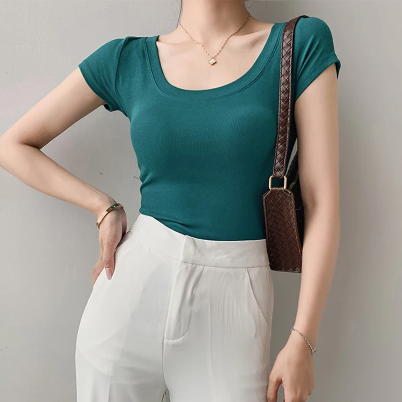Solid Basic Tee – 100% Cotton Slim Fit O-Neck T-Shirt Tops and T-Shirts Solid Basic Tee – 100% Cotton Slim Fit O-Neck T-Shirt Tops and T-Shirts KDBazar