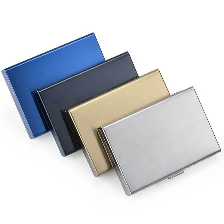 Ultra thin RFID card holder metal wallet