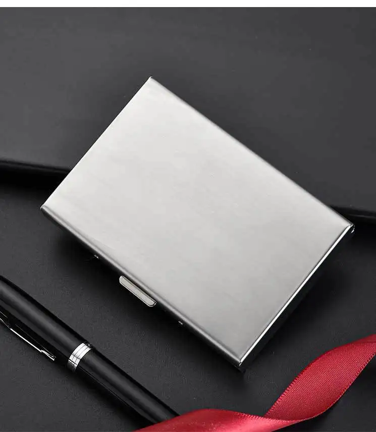 Stainless steel card holder colour options