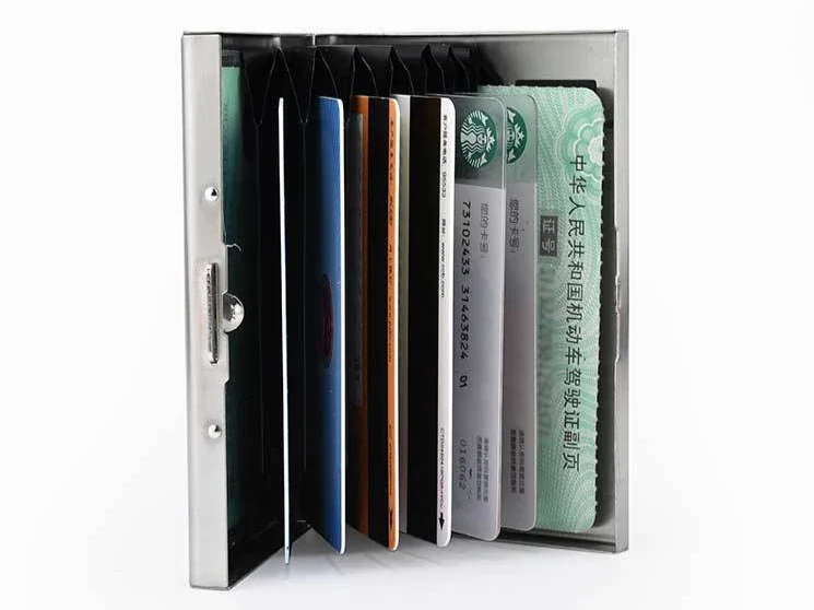 Anti-demagnetization metal card holder detail