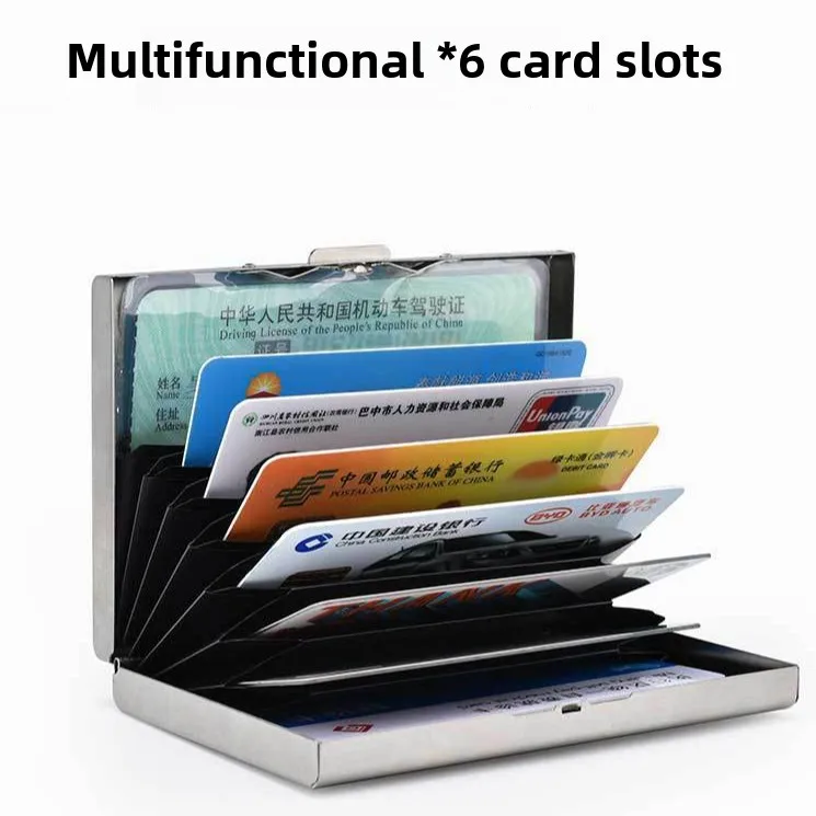 RFID blocking card holder card capacity view