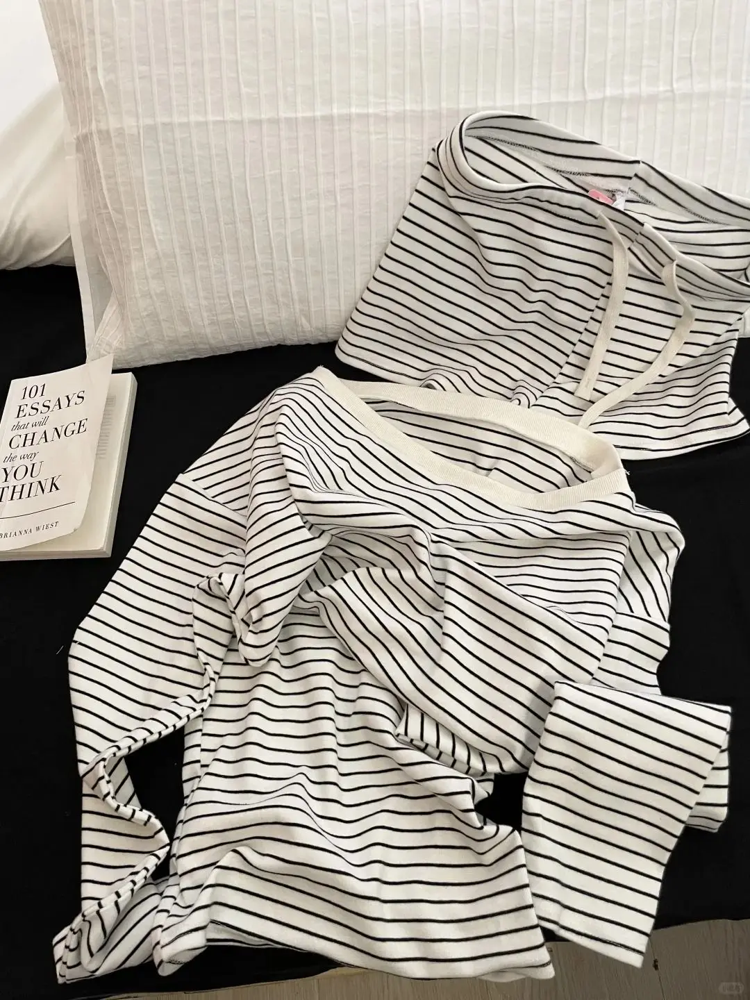 Striped Off-Shoulder Pajama Set – Long Sleeve Loungewear Pajama Sets Striped Off-Shoulder Pajama Set – Long Sleeve Loungewear Pajama Sets KDBazar