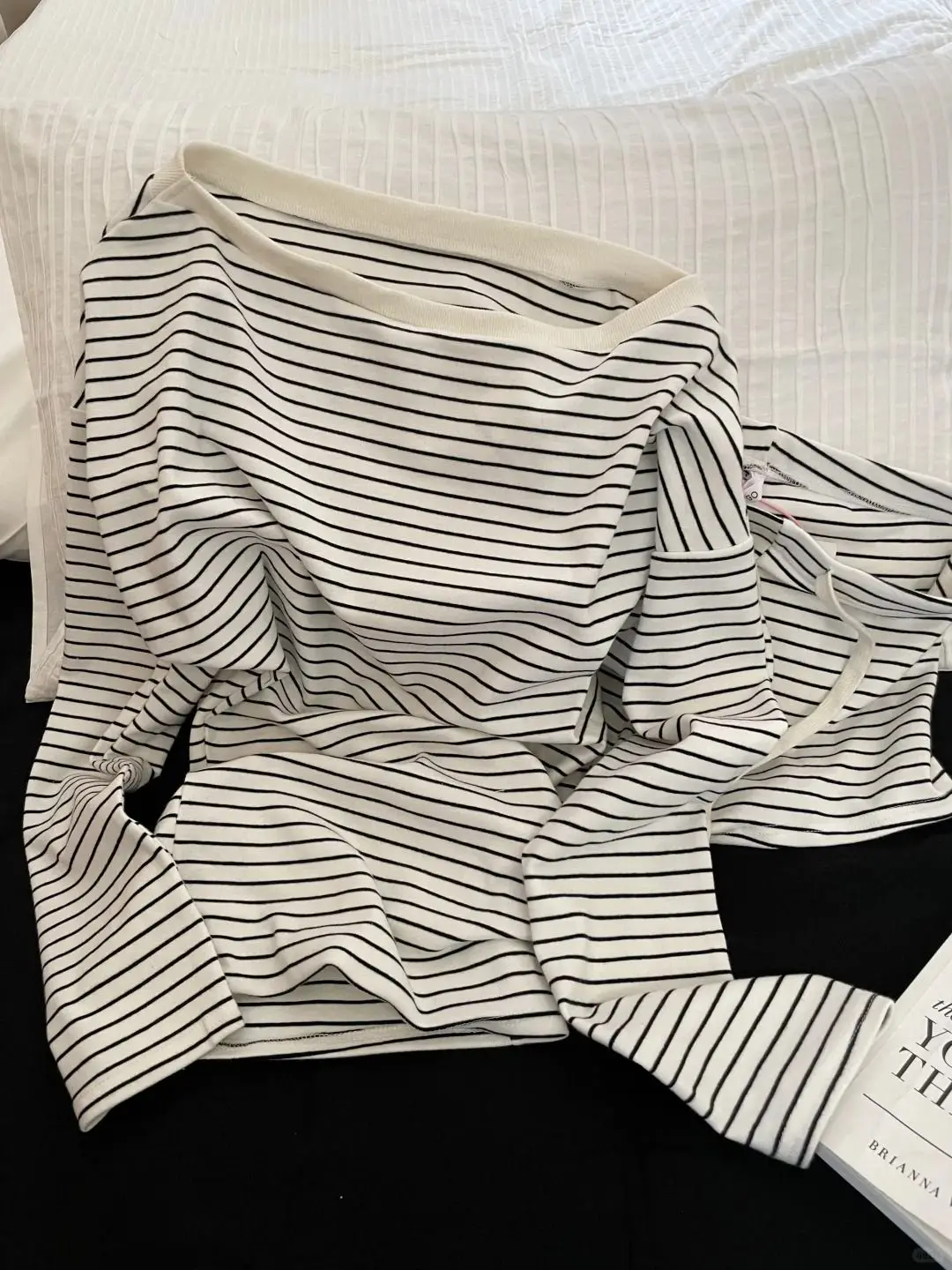 Striped Off-Shoulder Pajama Set – Long Sleeve Loungewear Pajama Sets Striped Off-Shoulder Pajama Set – Long Sleeve Loungewear Pajama Sets KDBazar