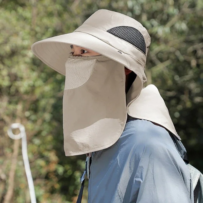 UPF 50+ Sun Hat with Face Neck Flap Wide Brim UV Protection Fishing Hat for Men Women Outdoor Hiking Gardening UPF 50+ Sun Hat with Face Neck Flap Wide Brim UV Protection Fishing Hat for Men Women Outdoor Hiking Gardening KDBazar
