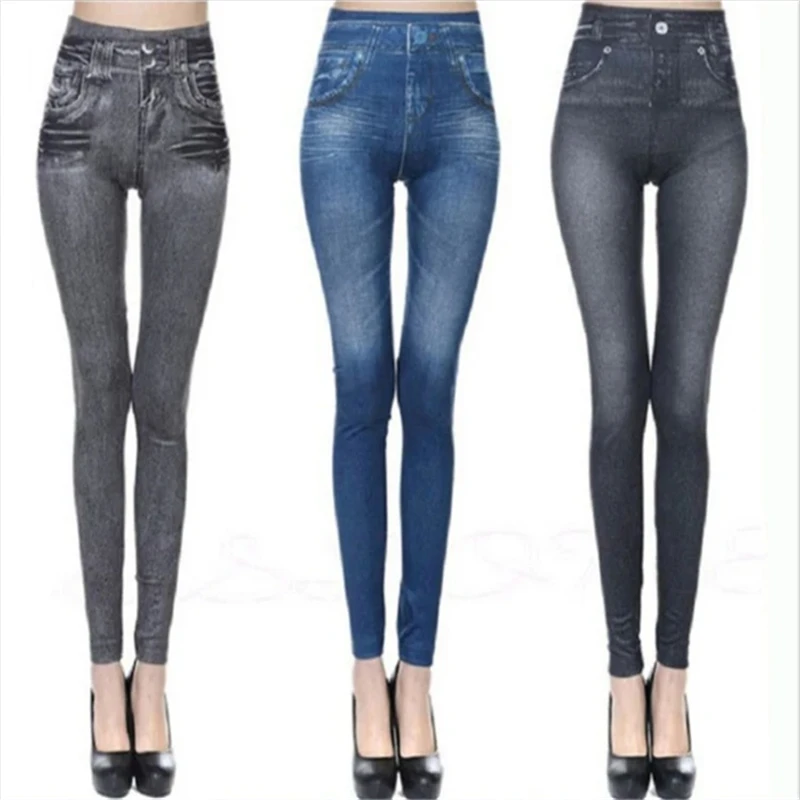 Ultra High Stretch Denim Inspired Leggings for Women High Waist Slim Fit Lifted Buttocks Tight Pants for Women Ultra High Stretch Denim Inspired Leggings for Women High Waist Slim Fit Lifted Buttocks Tight Pants for Women KDBazar