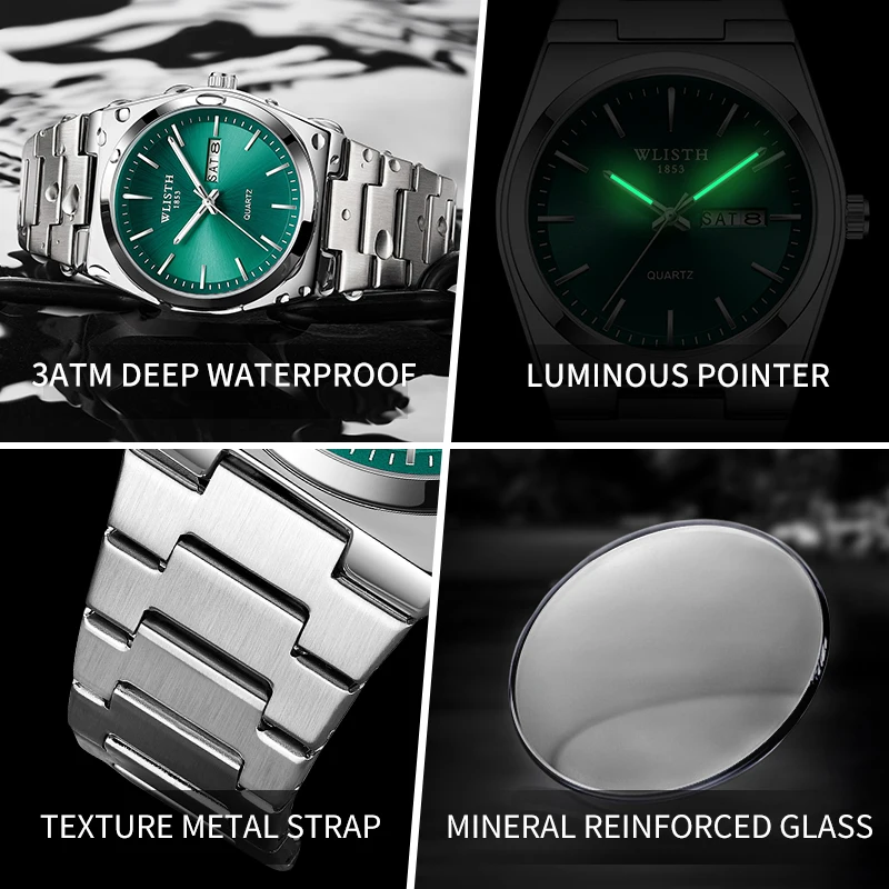 WLISTH Luxury Men Watch Waterproof Fashion Business Watch Stainless Steel Watch For Man Casual Quartz Watches Male Sport reloj Jewelry & Watches Mens Watches WLISTH Luxury Men Watch Waterproof Fashion Business Watch Stainless Steel Watch For Man Casual Quartz Watches Male Sport reloj Jewelry & Watches Mens Watches KDBazar
