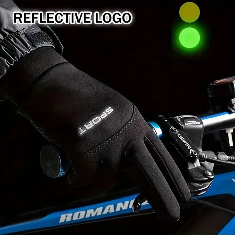 Winter Warm Gloves Touch Screen Windproof Cold-proof Cycling Gloves, Men’s Women’s Running, Hiking Skiing Gloves Winter Warm Gloves Touch Screen Windproof Cold-proof Cycling Gloves, Men's Women's Running, Hiking Skiing Gloves KDBazar