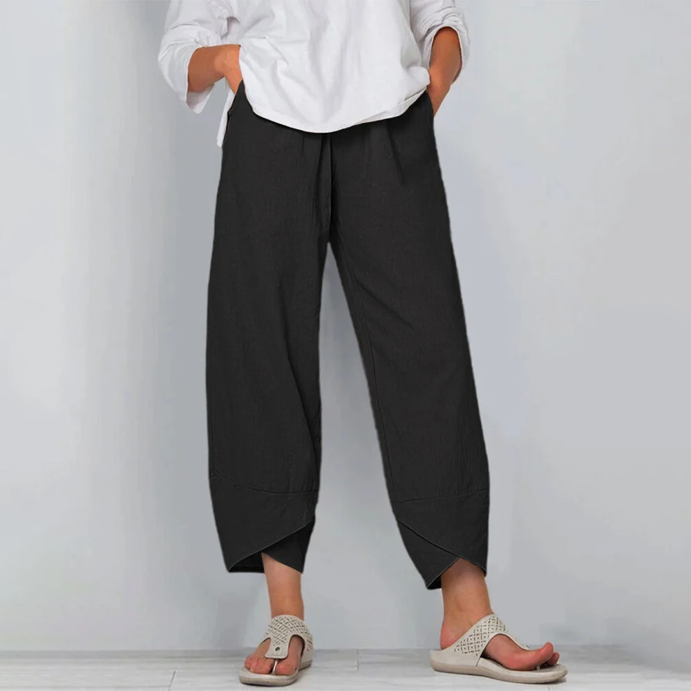 Women Cotton Linen Harem Pants Vintage Printed Wide Leg Trousers Casual Solid Pockets Harajuku High Waist Baggy Pants Joggers Women Cotton Linen Harem Pants Vintage Printed Wide Leg Trousers Casual Solid Pockets Harajuku High Waist Baggy Pants Joggers KDBazar