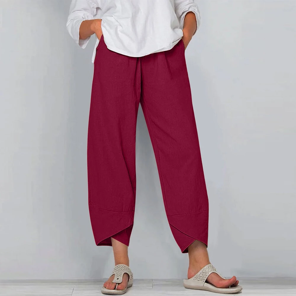 Women Cotton Linen Harem Pants Vintage Printed Wide Leg Trousers Casual Solid Pockets Harajuku High Waist Baggy Pants Joggers Women Cotton Linen Harem Pants Vintage Printed Wide Leg Trousers Casual Solid Pockets Harajuku High Waist Baggy Pants Joggers KDBazar