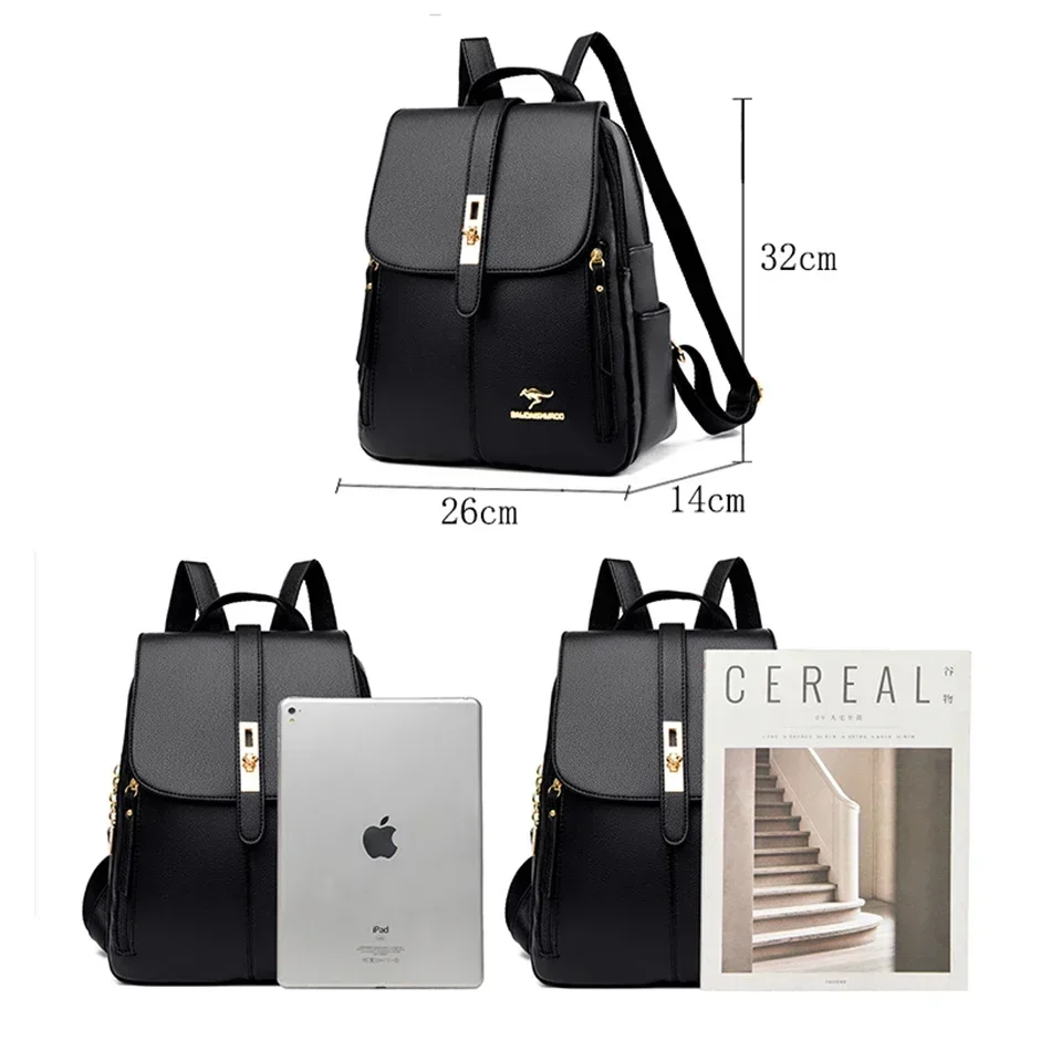 Women Large Capacity Backpack High Quality Leather Vintage Bags for Women School Bags Travel Rucksack Ladies Bookbag Knapsack Women Large Capacity Backpack High Quality Leather Vintage Bags for Women School Bags Travel Rucksack Ladies Bookbag Knapsack KDBazar