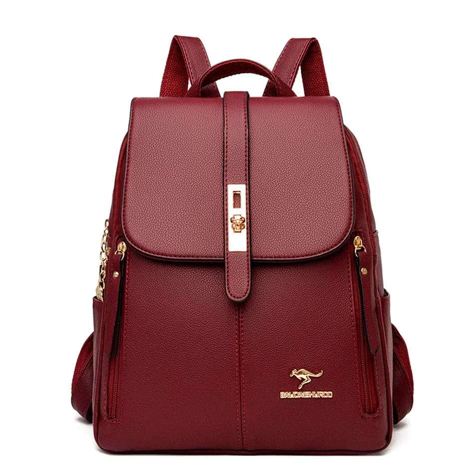 Women Large Capacity Backpack High Quality Leather Vintage Bags for Women School Bags Travel Rucksack Ladies Bookbag Knapsack Women Large Capacity Backpack High Quality Leather Vintage Bags for Women School Bags Travel Rucksack Ladies Bookbag Knapsack KDBazar