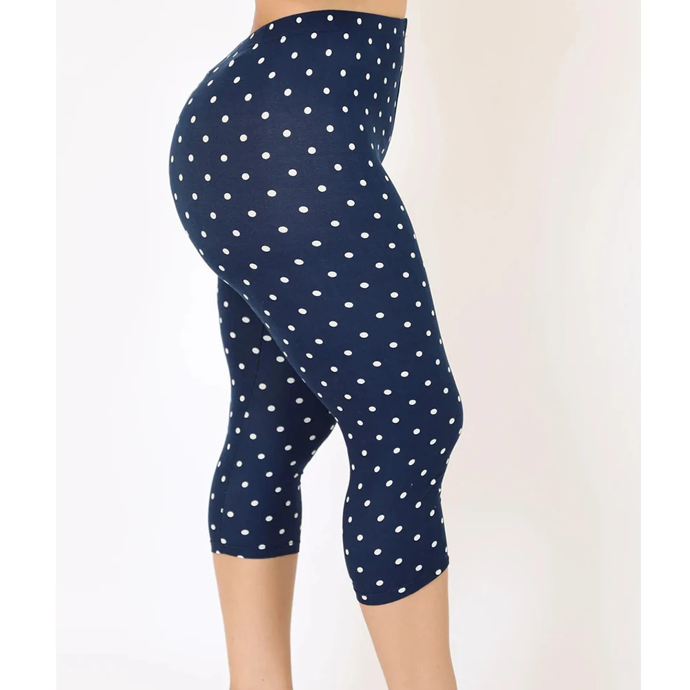 Y2K Vintage Dots Print Capri Pants styled