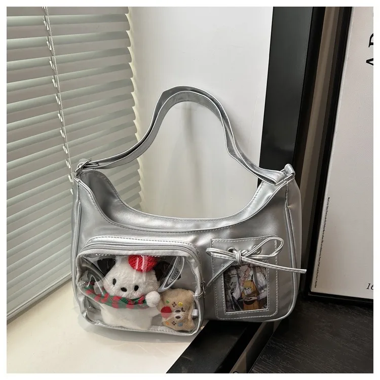 Y2k Harajuku Shoulder Bag Women Korean Transparent Ita Bag School Crossbody Bag Female Japanese Designer Preppy Handbag Purse Y2k Harajuku Shoulder Bag Women Korean Transparent Ita Bag School Crossbody Bag Female Japanese Designer Preppy Handbag Purse