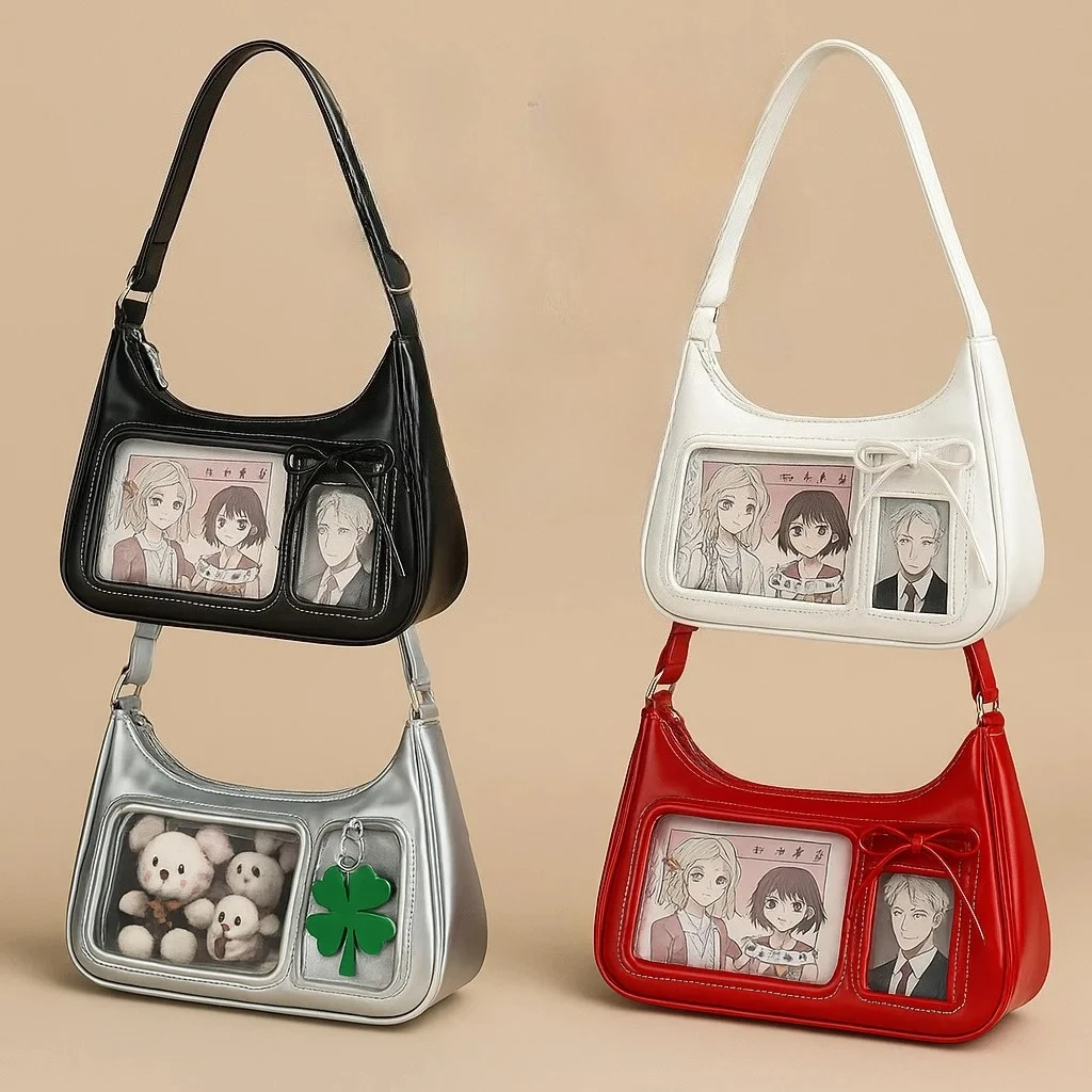 Y2k Harajuku Shoulder Bag Women Korean Transparent Ita Bag School Crossbody Bag Female Japanese Designer Preppy Handbag Purse Y2k Harajuku Shoulder Bag Women Korean Transparent Ita Bag School Crossbody Bag Female Japanese Designer Preppy Handbag Purse KDBazar