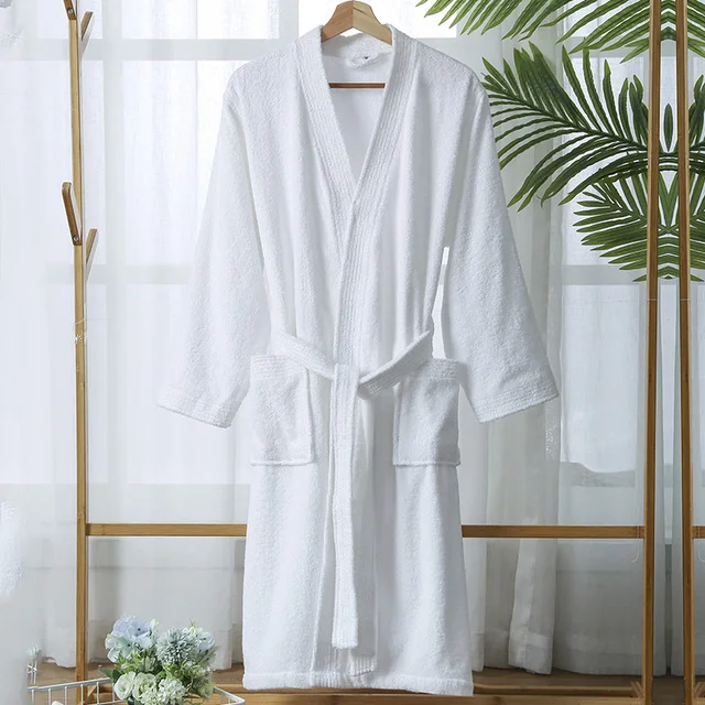 100% Cotton Bathrobe for Men Long Thick Absorbent Terry Bath Robe Kimono Men Towel Bathrobe Solid Sleepwear Women Dressing Gown 100% Cotton Bathrobe for Men Long Thick Absorbent Terry Bath Robe Kimono Men Towel Bathrobe Solid Sleepwear Women Dressing Gown KDBazar