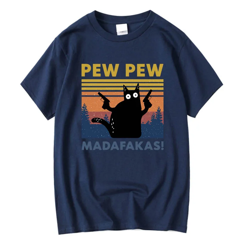 Pew Pew Madafakas Tshirt Men Short Sleeve Novelty Funny Cat T Shirt Cotton Loose Tops Shirts Tee T-Shirt Crew Neck Streetwear Pew Pew Madafakas Tshirt Men Short Sleeve Novelty Funny Cat T Shirt Cotton Loose Tops Shirts Tee T-Shirt Crew Neck Streetwear