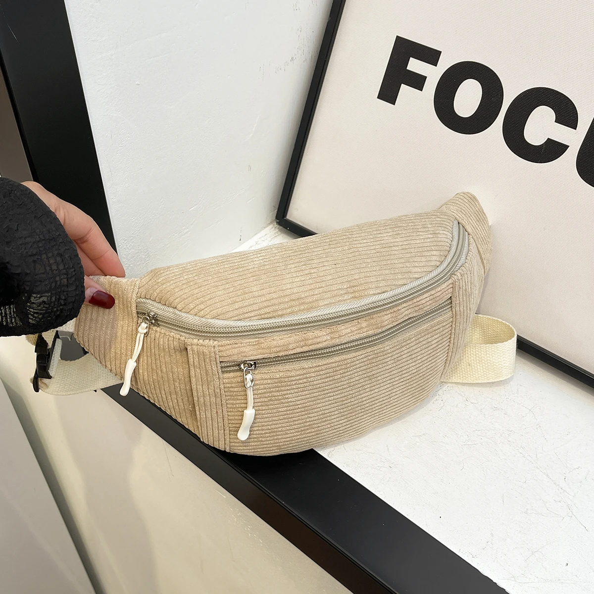 Women Waist Bag Corduroy Student Shoulder Handbag Crossbody Chest Breast Bag Fanny Pack Fashion Phone Female Bum Belt Purse Women Waist Bag Corduroy Student Shoulder Handbag Crossbody Chest Breast Bag Fanny Pack Fashion Phone Female Bum Belt Purse