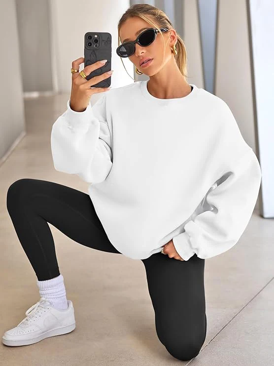 Plus Size Solid Color Sweatshirt, Casual Long Sleeve Crew Neck Pullover Sweatshirt, Women’s Plus Size Clothing Plus Size Solid Color Sweatshirt, Casual Long Sleeve Crew Neck Pullover Sweatshirt, Women's Plus Size Clothing
