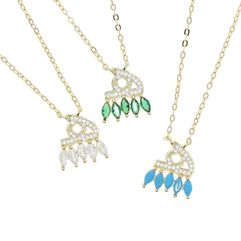 Cubic zirconia sparkle necklace for women full view